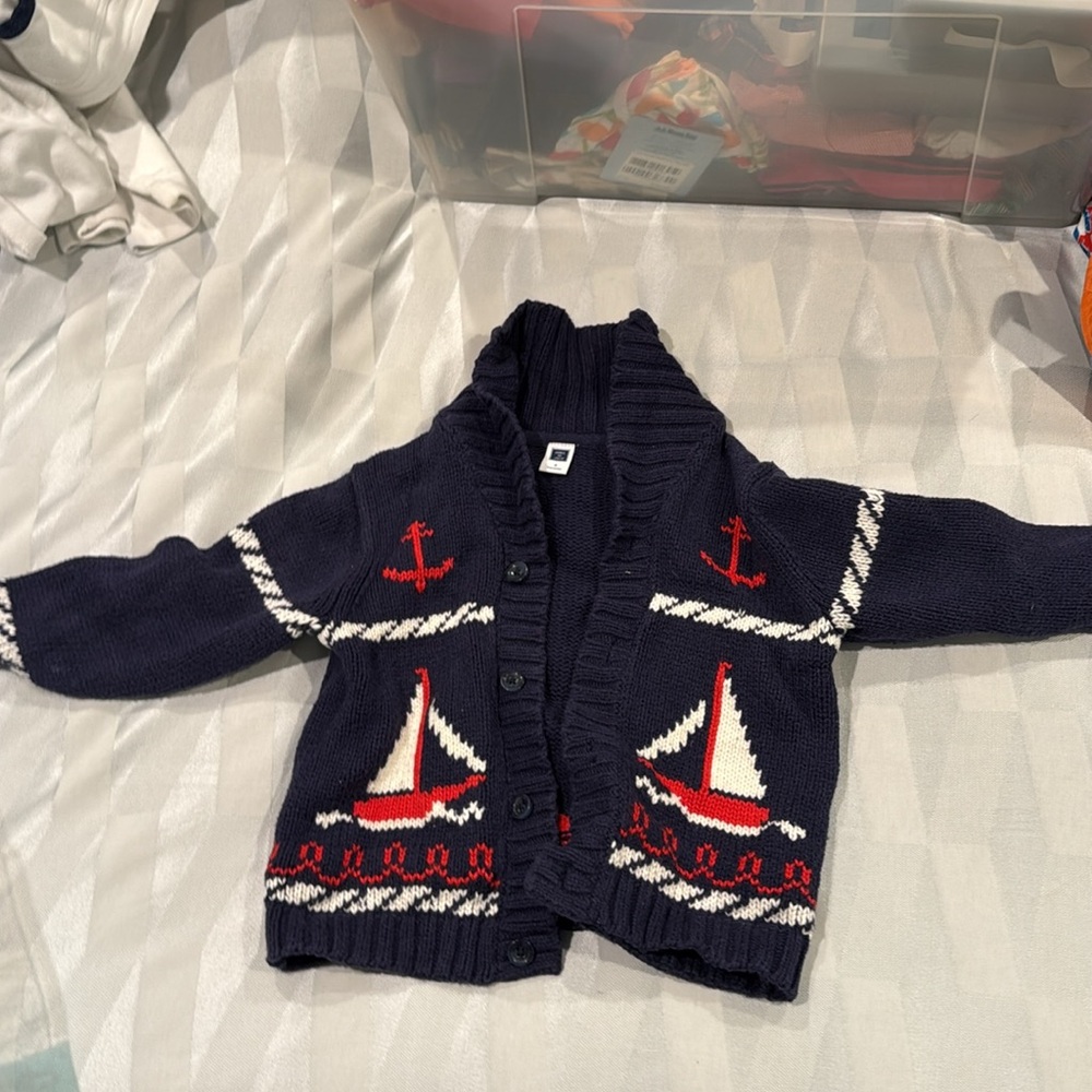Janie and Jack Charcoal Knit Cardigan - Picture 4 of 4